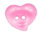 Preview: Kids button as heart made of plastic in pink 13 mm 0,51 inch